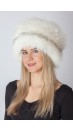 Cappello in volpe Scandinava arctic marble